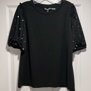 NWT Karl Lagerfeld Black Dress Top, Medium